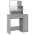 Tocador con espejo color gris sonoma 86,5x35x136