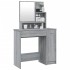 Tocador con espejo color gris sonoma 86,5x35x136
