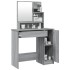 Tocador con espejo color gris sonoma 86,5x35x136