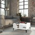 Mesa de centro madera contrachapada blanca 60x60x30