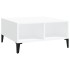 Mesa de centro madera contrachapada blanca 60x60x30