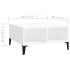 Mesa de centro madera contrachapada blanca 60x60x30
