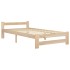 Estructura de cama sin colchón madera maciza de pino 100x200
