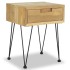 Mesita de noche de teca maciza 40x30x50