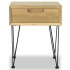 Mesita de noche de teca maciza 40x30x50