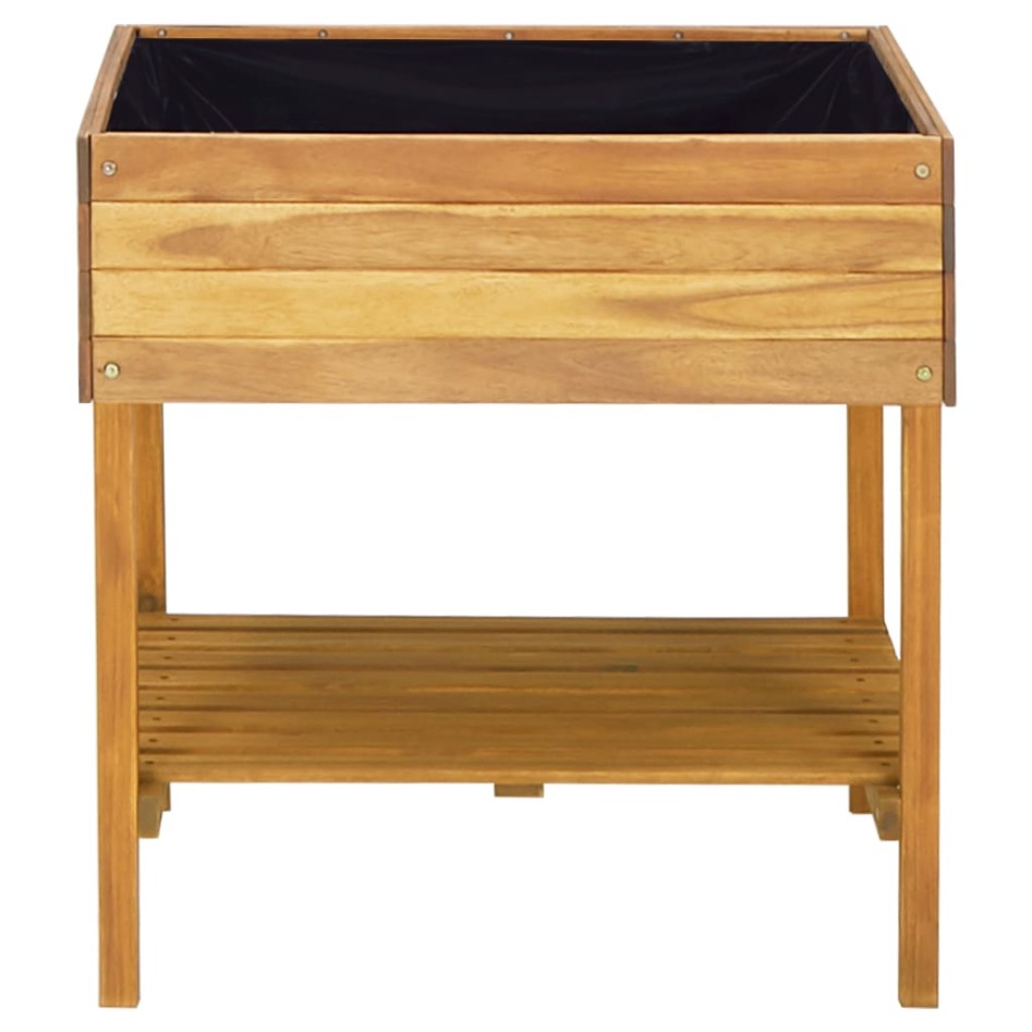 Jardinera elevada de madera maciza de acacia 78,5x58,5x78,5