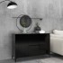 Aparador de madera contrachapada negro 104x35x70