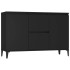 Aparador de madera contrachapada negro 104x35x70