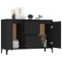 Aparador de madera contrachapada negro 104x35x70