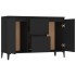 Aparador de madera contrachapada negro 104x35x70