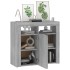 Aparador con luces LED gris Sonoma 80x35x75