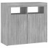Aparador con luces LED gris Sonoma 80x35x75