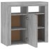 Aparador con luces LED gris Sonoma 80x35x75