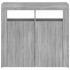 Aparador con luces LED gris Sonoma 80x35x75