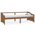 Sofá cama de 3 plazas sin colchón marrón miel 90x200