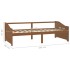 Sofá cama de 3 plazas sin colchón marrón miel 90x200
