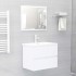 Juego de muebles de baño 2 pzas madera contrachapada