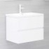 Juego de muebles de baño 2 pzas madera contrachapada