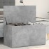Baúl almacenaje madera contrachapada gris hormigón 84x42x46