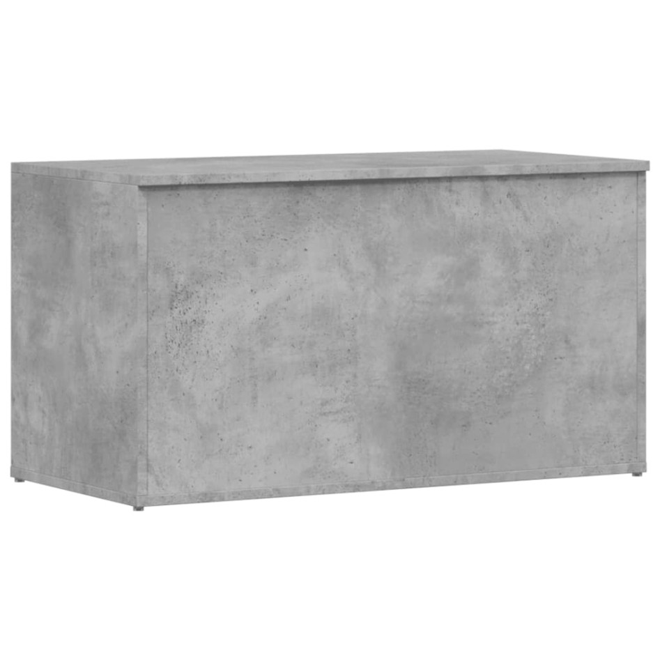 Baúl almacenaje madera contrachapada gris hormigón 84x42x46