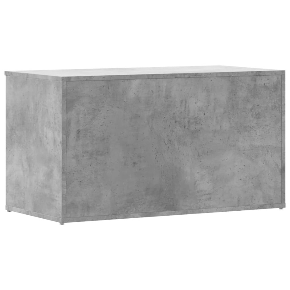 Baúl almacenaje madera contrachapada gris hormigón 84x42x46