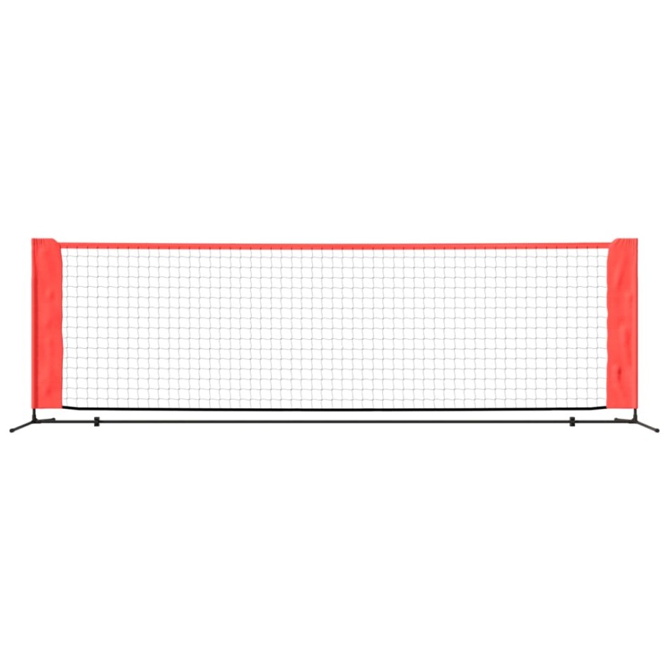 Red de tenis poliéster negro y rojo 300x100x87