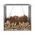 Casetilla leña acero galvanizado gris antracita 163x83x154