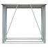 Casetilla leña acero galvanizado gris antracita 163x83x154