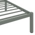 Estructura de cama sin colchón metal gris 90x200