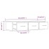 Armario pared madera contrachapada roble ahumado 88x26x18,5