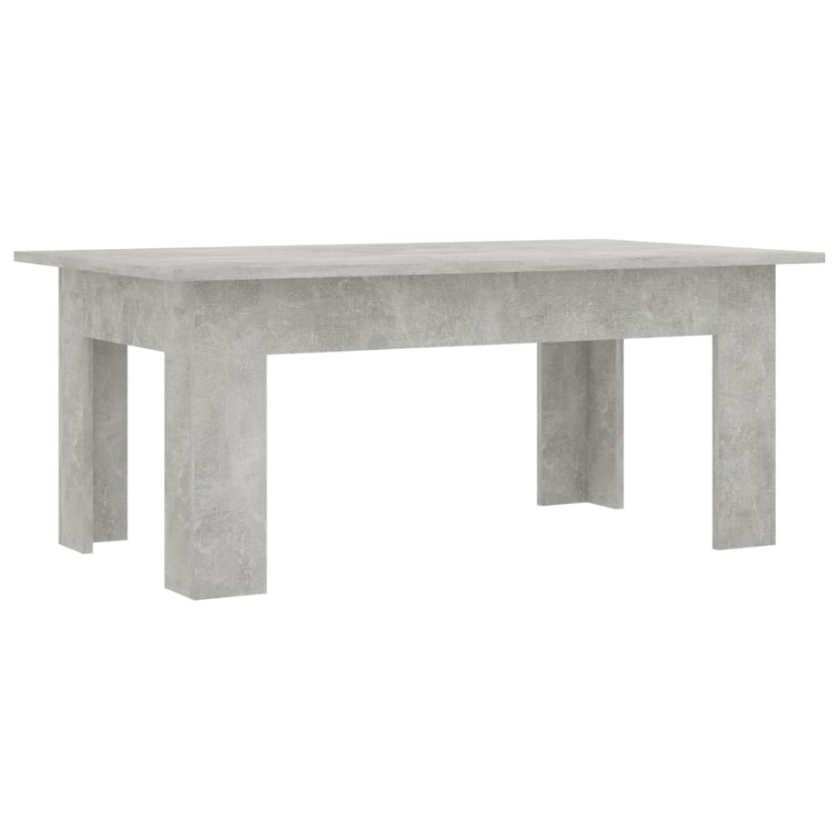 Mesa de centro madera contrachapada gris hormigón 100x60x42