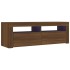 Mueble de TV con luces LED marrón roble 120x35x40