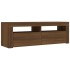 Mueble de TV con luces LED marrón roble 120x35x40