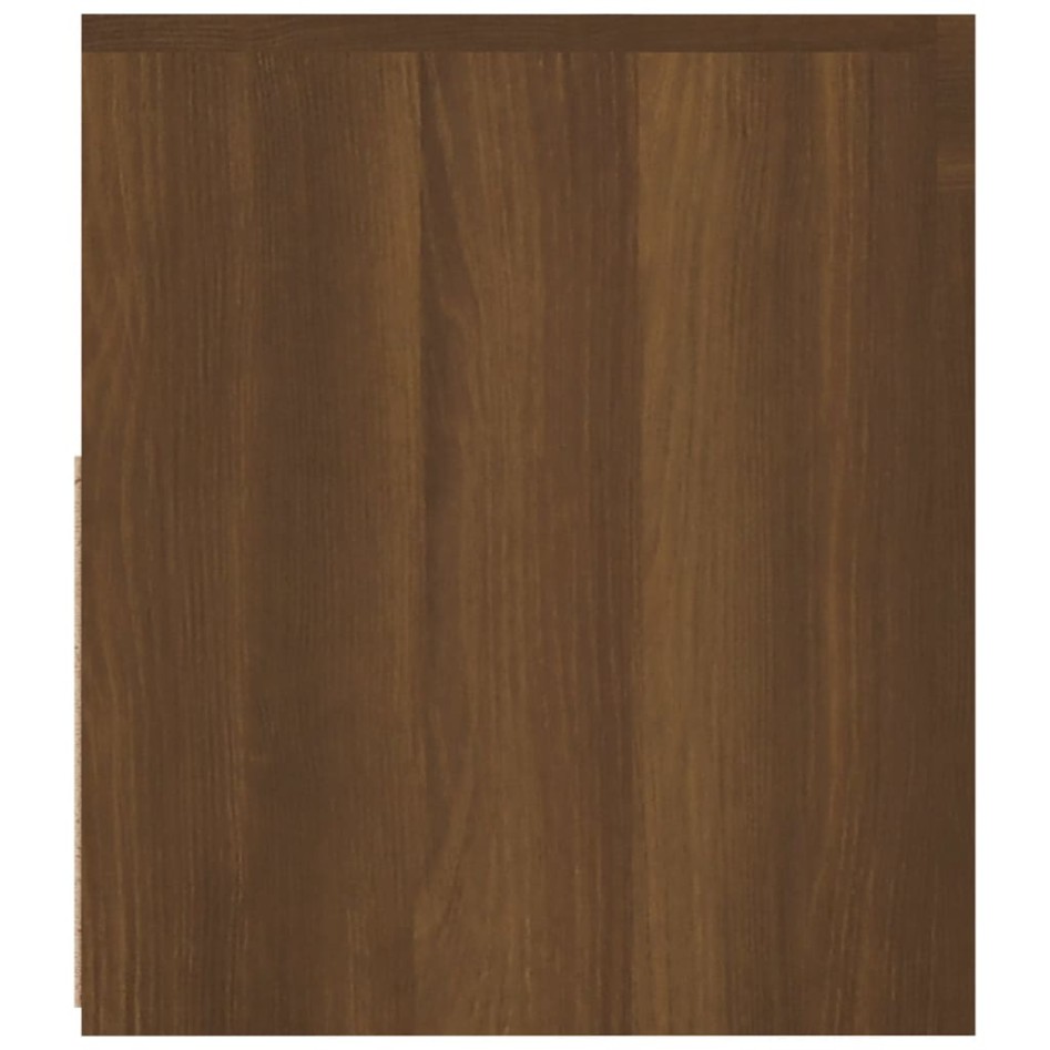 Mueble de TV con luces LED marrón roble 120x35x40