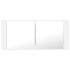 Armario espejo de baño con luz LED acrílico blanco 100x12x45