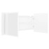 Armario espejo de baño con luz LED acrílico blanco 100x12x45