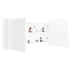 Armario espejo de baño con luz LED acrílico blanco 100x12x45