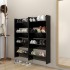 Zapateros de pared 4 uds madera contrachapada negro 60x18x60