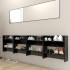 Zapateros de pared 4 uds madera contrachapada negro 60x18x60