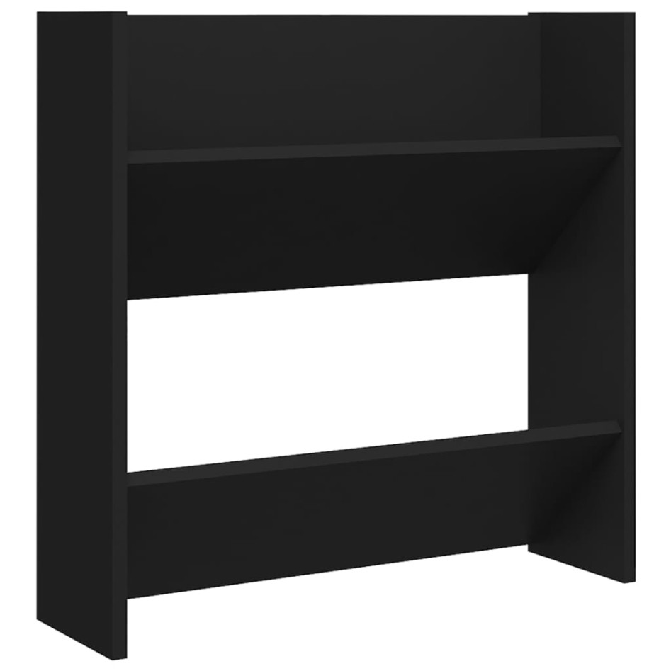 Zapateros de pared 4 uds madera contrachapada negro 60x18x60