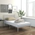 Estructura de cama sin colchón metal blanco 90x200