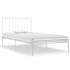 Estructura de cama sin colchón metal blanco 90x200