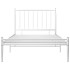 Estructura de cama sin colchón metal blanco 90x200