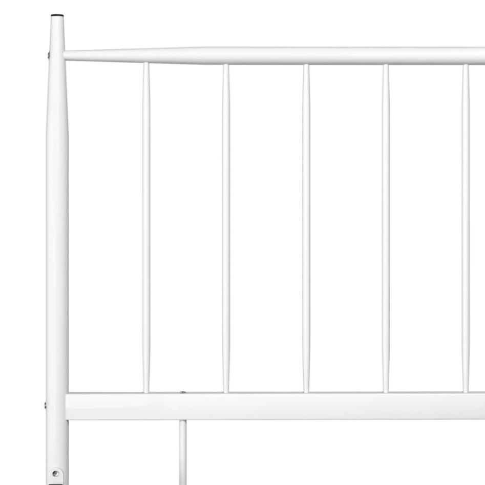 Estructura de cama sin colchón metal blanco 90x200