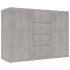 Aparador de madera contrachapada gris hormigón 60x30x70