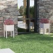 Jardineras 2 unidades madera maciza de pino blanco 40x40x70 cm