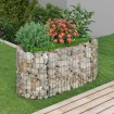Arriate de gaviones de hierro galvanizado 120x50x50 cm