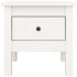 Mesa auxiliar 2 uds de madera maciza de pino blanco 40x40x39