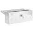 Caja de almacenaje de aluminio plateado 50x15x20,5