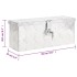 Caja de almacenaje de aluminio plateado 50x15x20,5